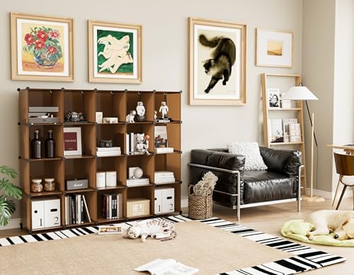 6-Cube Storage Organizer, Closet Organizer Storage Shelf Bookcase Bookshelf with Metal Hammer, Storage Cubes Organizer Cabinet for Kids, Closet, Bedroom, Bathroom, (11.8x11.8x11.8 inch) - Image 4