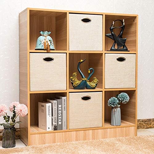 Posprica Storage Cubes, 12×12 Storage Bins, Fabric Drawers Organizer Basket, 4pcs, Beige - Image 4