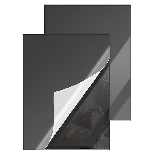 12x16 Inches Black Mirror Acrylic Sheet – 2 Pcs Reflective Acrylic Panel for DIY Crafts, Home Décor & More (30x40 cm) by SAKRNIC