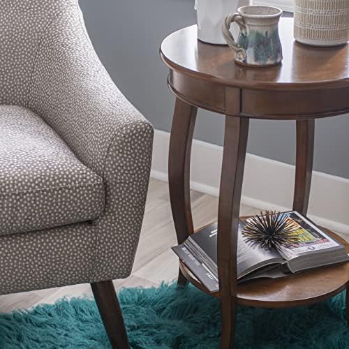 Powell Furniture Powell Hazelnut Round Shelf Table,, 18"L x 18"W x 24"H - Image 7