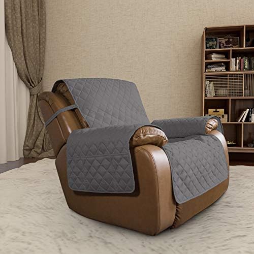 Easy-Going Reversible Couch Cover, Oversized Recliner, Gray/Gray - Image 2