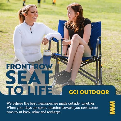 GCI Outdoor Freestyle Rocker XL Camping Chair - Indigo Blue - Image 6