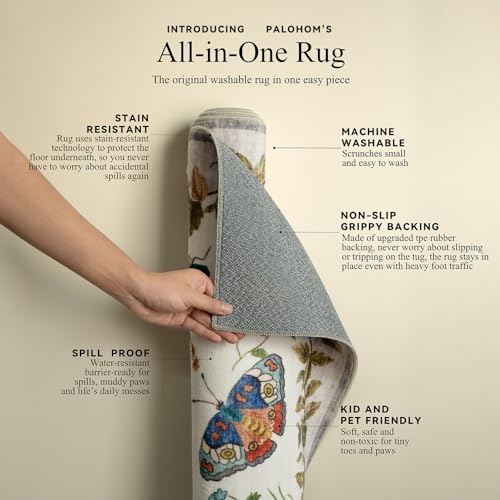 Machine Washable Kitchen Runner Rugs: 2'6"x8' Hallway Runner Stain Resistant Non Slip Low Pile Soft Carpet Runners for Hallways Indoor Entryway Kitchen Laundry Room Bedroom Bathroom Farmhouse - Image 4