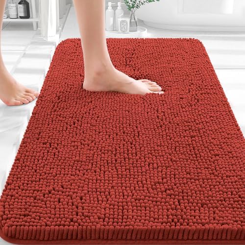 OLANLY Bathroom Rugs 35x24, Extra Soft Absorbent Chenille Bath Rugs by OLANLY