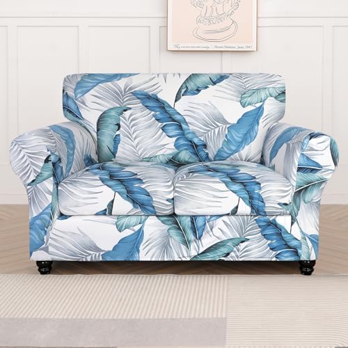 SearchI Stretch Sofa Cover Printed Couch Cover, Floral Pattern 3 Pieces Loveseat Slipcover with 2 Separate Cushion Cover, Washable Furniture Protector for Living Room(Loveseat, Summer Pattern) - Image 5