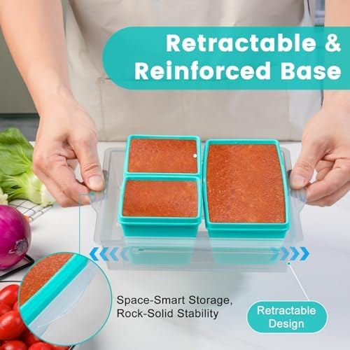 Gemice Silicone Freezer Molds with Lids, 6-Pack 1-Cup & 2-Cup - Image 3