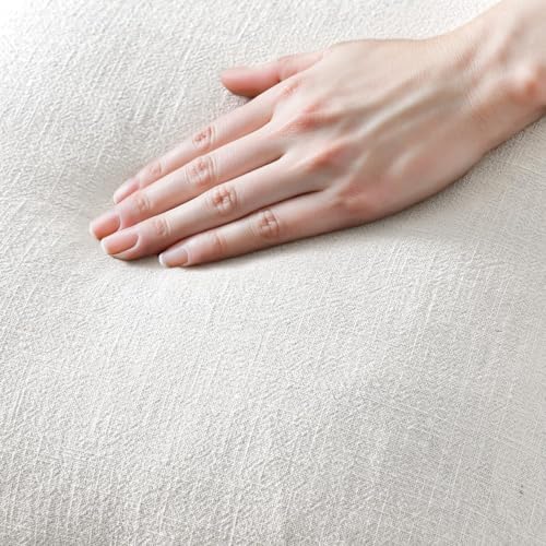 MIULEE Boho Linen Fringe Decorative Throw Pillow Covers White 20x20 - Image 2