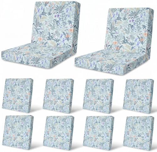 12Pcs Patio Cushion Covers Stretch Outdoor Furniture Protector Slipcovers by pickyNproud