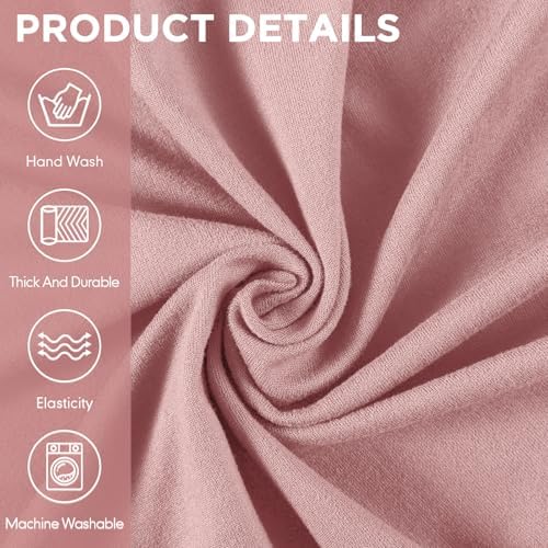 Peryiter 3 Pcs Couch and Loveseat Sofa Covers,Light Pink,Milk Silk - Image 5