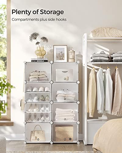 SONGMICS Shoe Rack, 8-Tier with Doors, 32-Pair Storage Cabinet - Image 4