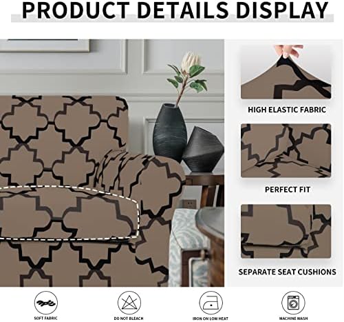 Easy-Going 2 Pieces Stretch Sofa Slipcover for Armchair Washable - Image 3