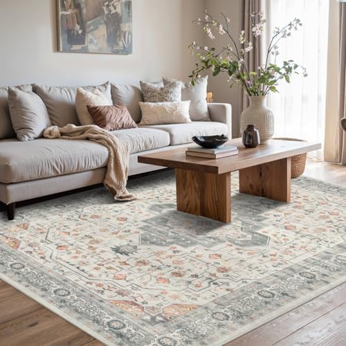 Rugxara 5X7 Taupe Washable Area Rug for Living Room - Image 3