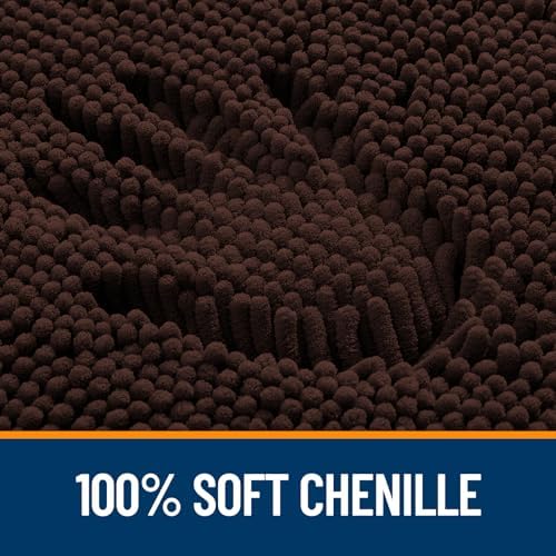 OLANLY Bathroom Runner Rugs 59x24, Extra Soft Absorbent Chenille Bath Rugs - Image 3