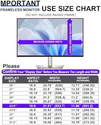 FILMEXT 2 Pack 23.8 inch Computer Privacy Screen Filter - Image 3