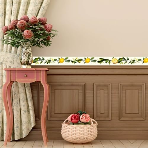 IVN Wallpaper Border Peel and Stick Wall Lemon Blossom 4x196 Inch - Image 5
