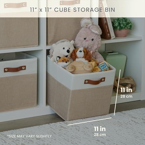OrganiHaus 11x11 Cube Storage Bins, Set of 4 - Fabric Storage Cubes - Image 2