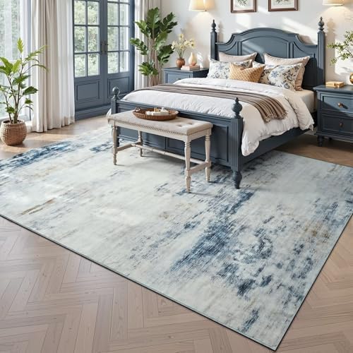 Toneed Washable 8x10 Area Rug with Non-Slip Backing for Living Room - Image 2