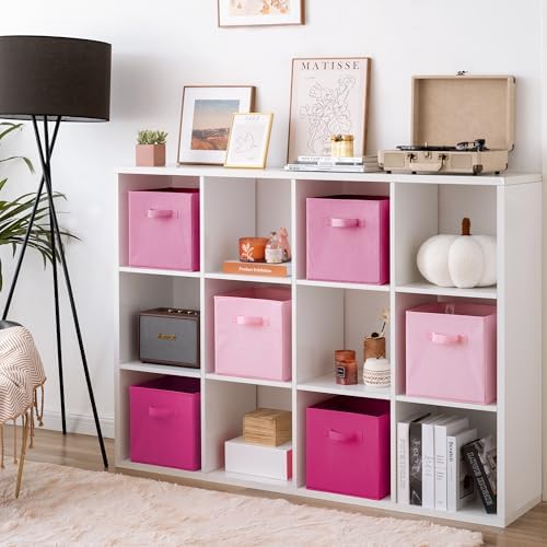 GRANNY SAYS 11x11 Cube Storage Bins, Cube Organizers, Pink Gradient, 6-Pack - Image 3