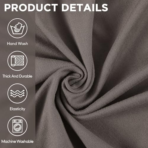 Peryiter 3 Pcs Couch and Loveseat Sofa Covers,Taupe,Milk Silk - Image 5