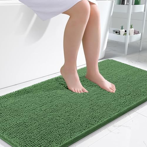 OLANLY Bathroom Runner Rugs 47x24, Extra Soft Absorbent Chenille Bath Rugs by OLANLY