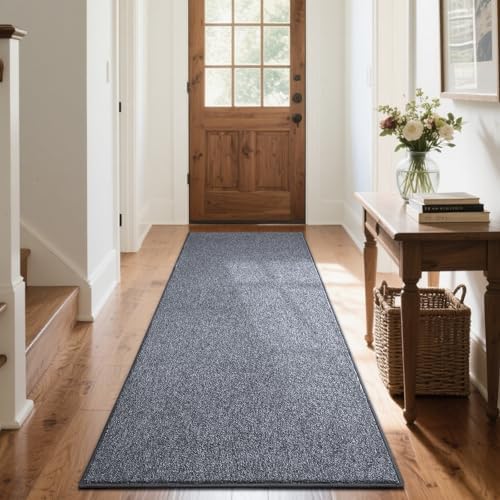 2x8 Grey Blue/White Runner Rug Non-Slip Washable for Hallway Kitchen - Image 5