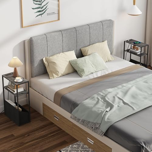 TUTOTAK Narrow Side Table with Charging Station, Slim End Table - Image 6
