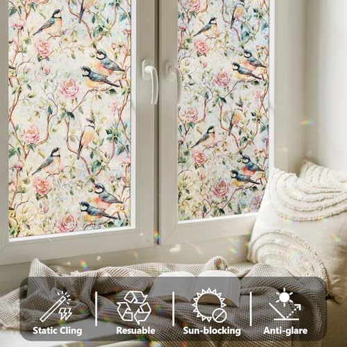 Window Privacy Film Stained Glass 35.4" x 78.7" Rainbow - Image 2