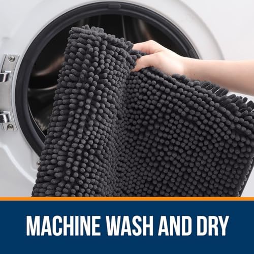 OLANLY Bathroom Rugs 30x20, Extra Soft Absorbent Chenille Bath Rugs - Image 5