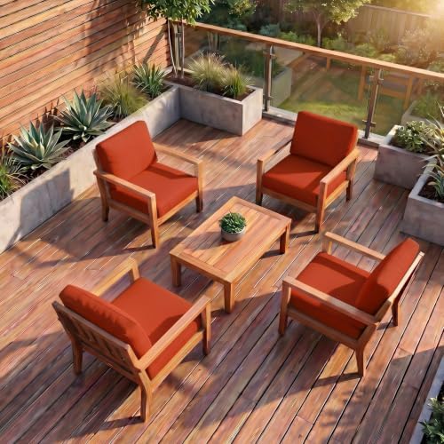 8Pcs Patio Cushion Covers Stretch Outdoor Furniture Protector Slipcovers - Image 6