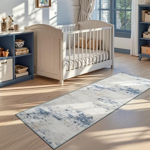 Toneed Washable 2x6 Non-Slip Abstract Runner Rug for Hallway Kitchen - Image 5