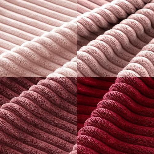 MIULEE Soft Corduroy Decorative Throw Pillow Covers Pink Series 20x20 - Image 6