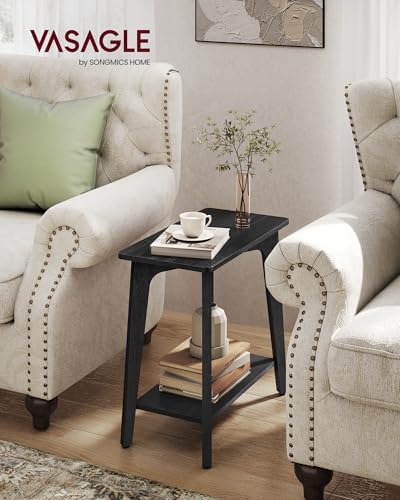 VASAGLE Side Table, 2-Tier Small Rectangular End Table, Nightstand - Image 2
