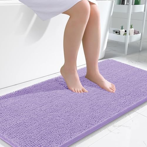 OLANLY Bathroom Runner Rugs 47x24, Extra Soft Absorbent Chenille Bath Rugs by OLANLY