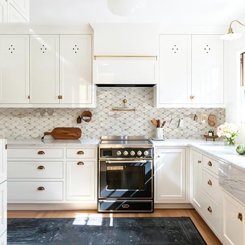 STICKGOO 1 Sheet Peel and Stick Backsplash, Glossy Pandora Marble - Image 2