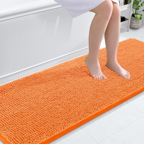 OLANLY Bathroom Runner Rugs 70x24, Extra Soft Absorbent Chenille Bath Rugs by OLANLY