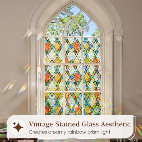 3D Rainbow Stained Glass Window Film for Bathroom - Image 2