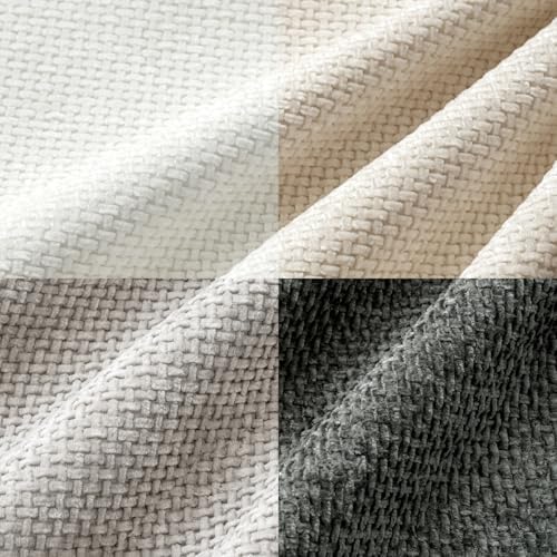 MIULEE Soft Decorative Chenille Pillow Covers Gray 18x18 Pack of 4 - Image 3