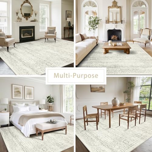 Washable Rugs 5x7 Area Rugs for Living Room,Bedroom,Dining Room-Beige Green - Image 6