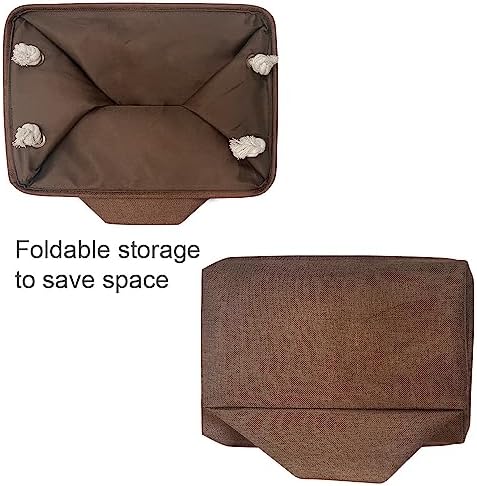 WarmHome Fabric Storage Bin Shelf Basket for Home, Closet(Brown-3 Pack, 13.8L9.8W6.7H) - Image 7
