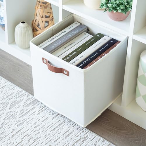OrganiHaus 11x11 Cube Storage Bins, Set of 4 - Fabric Storage Cubes - Image 5