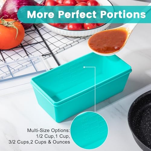 Gemice Silicone Freezer Molds with Lids, 6-Pack 1-Cup & 2-Cup - Image 4