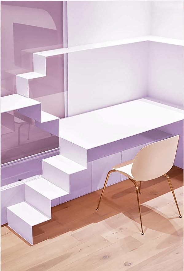 Dimoon 236''x17.7'' Purple Peel and Stick Wallpaper Contact Paper Modern Self Adhesive Wall Paper Removable Renter Friendly Textured Solid Color Shelf Cabinet Vinyl Roll (236''x17.7'',Light Purple) - Image 6
