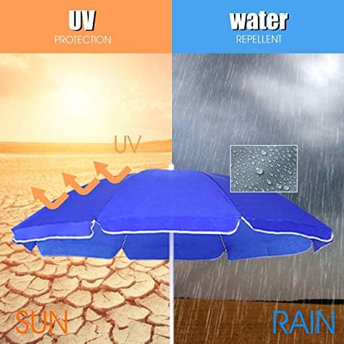 ARLIME Double Folding Beach Chairs, Outdoor Picnic Portable Loveseat Chairs with Removable Umbrella & Mini Table Carrying Bag, Camping Chair for Patio, Pool, Park (Blue) - Image 7