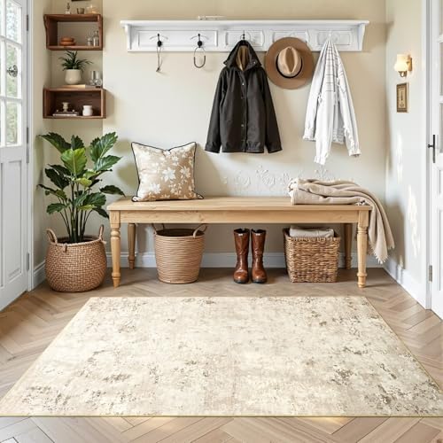 Toneed 3x5 Washable Non Slip Abstract Area Rugs for Bedroom Living Room - Image 3