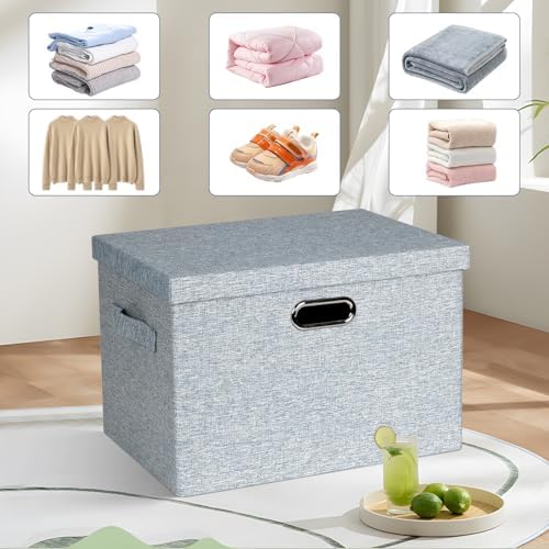 Storage Bins with Lids Fabric Closet Organizers Cubes Office Organization - Image 6