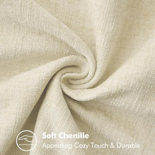 MIULEE Decorative Couch Throw Pillow Covers 20x20 Inch Cream White 2 Pack - Image 3