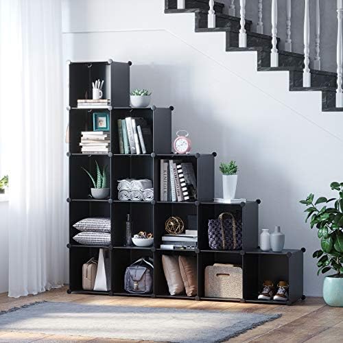 C&AHOME 16 Cube Storage Organizer Cube Shelves Units Storage Cubes, Black - Image 2