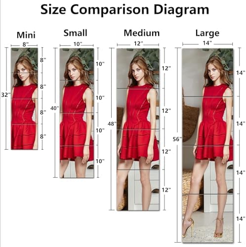 Unbreakable Full Length Mirror for Wall Mounted, Over The Door Mirror, 12 x 12 Inches x 4 Pack, Full Body Safe Shatterproof Mirrors for Kids, Workout Mirrors for Home Gym, Acrylic Plastic Bedroom - Image 6