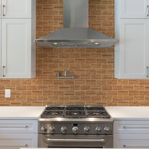 Vamos Tile 100 Pieces Peel and Stick Backsplash Tile, 3" x 6" Subway Tile - Image 2