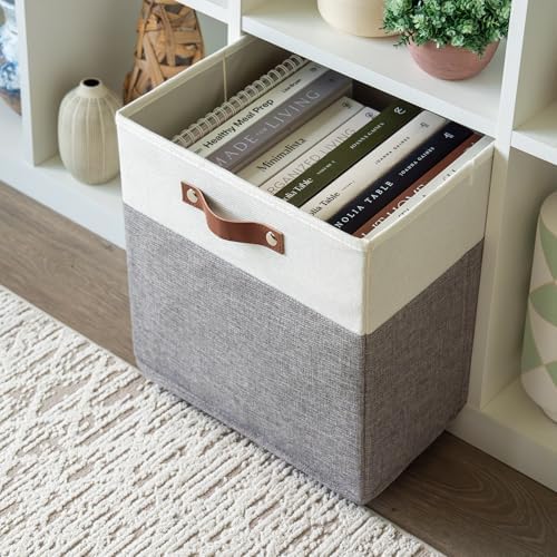 OrganiHaus 13x13 Cube Storage Bins, Set of 4 - Fabric Storage Cubes - Image 5